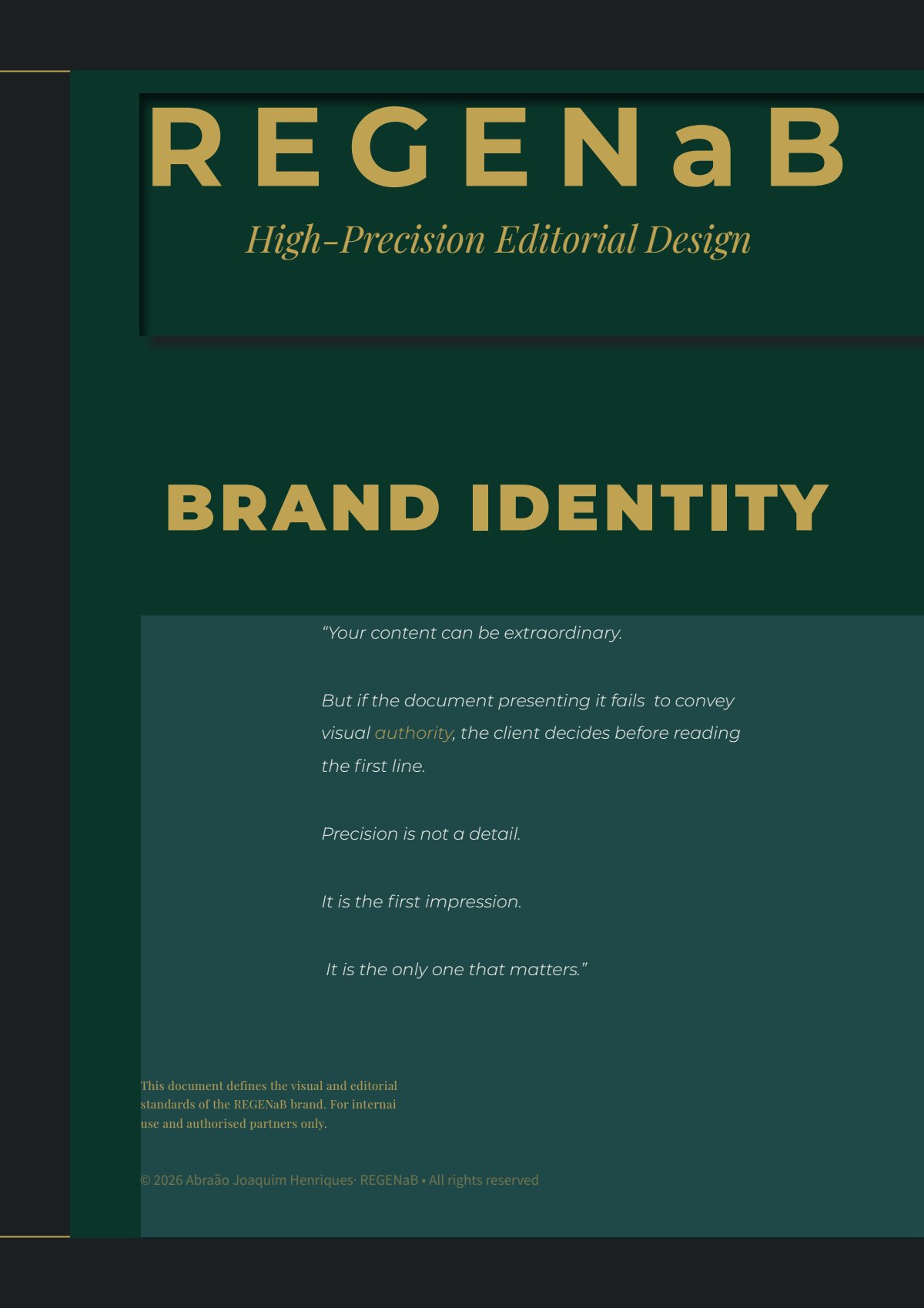 REGENaB Brand Identity Manual cover