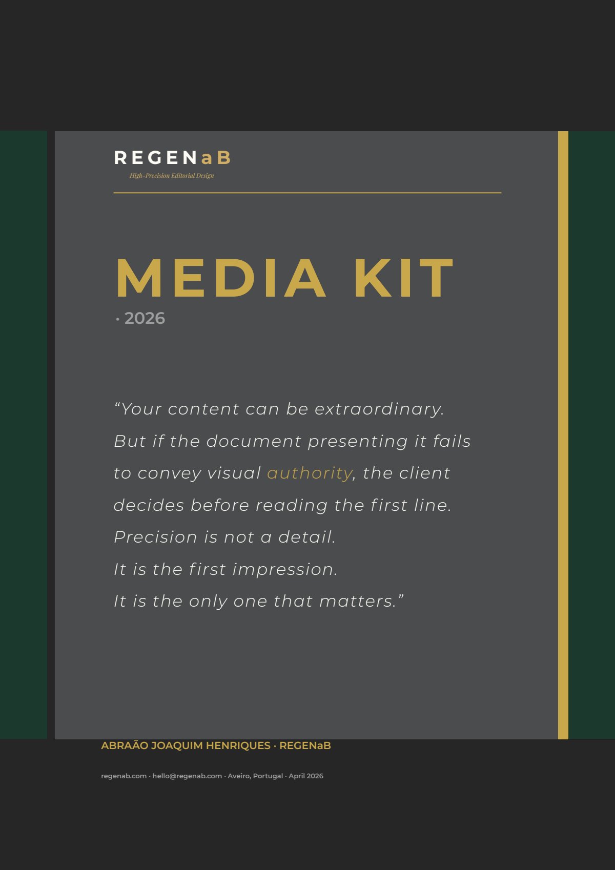 REGENaB Media Kit 2026 cover